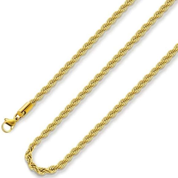 ChainsProMax 5mm 18K Gold Plated Cuban Chain 14inch Short  Real 18K Gold Plated Chain! Holiday Sale!